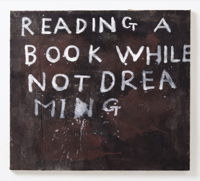 I read a book while not dreaming.